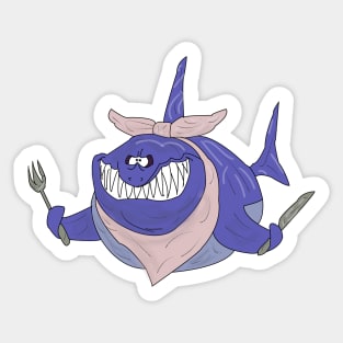 A very hungry shark Sticker